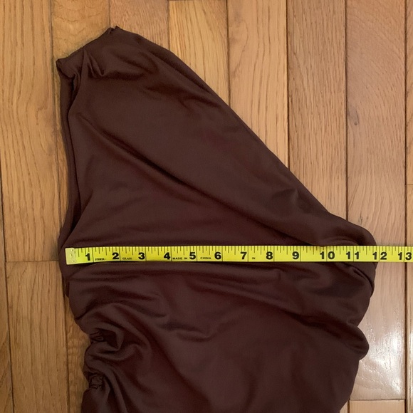 Stylish One-Shoulder Top (Chocolate Brown) - Picture 10 of 12